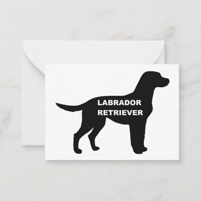 Carte De Correspondance silhouette nom labrador (Devant)