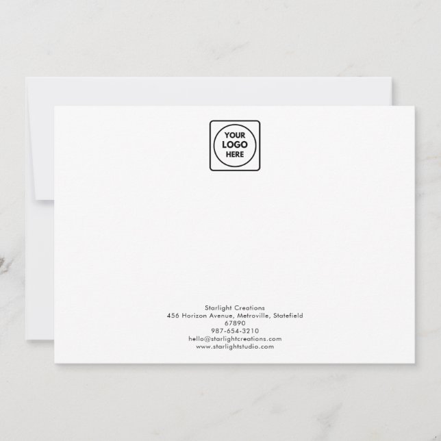 Carte de correspondance simple avec logo professio (Devant)