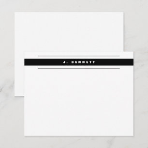 Carte De Correspondance Simple Business Professional Bordure Noir et Blanc