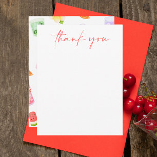Carte De Correspondance Simple Coloré Été Moderne Minimaliste Merci