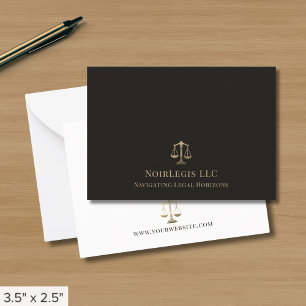 Carte De Correspondance Simple Elegant Justice Scale Legal