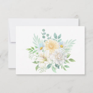 Carte De Correspondance Simple élégant Pastel Floral Bouquet Appartement