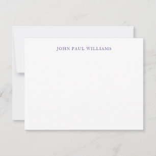 Carte De Correspondance Simple élégant professionnel classique violet viol