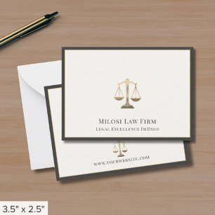 Carte De Correspondance Simple et minimaliste avocat