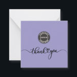 Carte De Correspondance Simple Logo and Business Owner Thank You<br><div class="desc">Add your company logo and brand assets, as well as your website address and a custom message by clicking the "Personalize" button above. Available in other colors and sizes. No minimum order quantity and no setup fee. Order as many or as fewer as required for your established or startup business....</div>