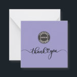 Carte De Correspondance Simple Logo and Business Owner Thank You<br><div class="desc">Add your company logo and brand assets, as well as your website address and a custom message by clicking the "Personalize" button above. Available in other colors and sizes. No minimum order quantity and no setup fee. Order as many or as fewer as required for your established or startup business....</div>