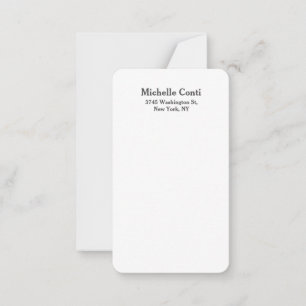 Carte De Correspondance Simple minimaliste Élégant Lisible Moderne