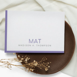 Carte De Correspondance Simple minimaliste Purple Lavender Professionnel