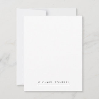 Carte De Correspondance Simple minimaliste simple élégant blanc moderne