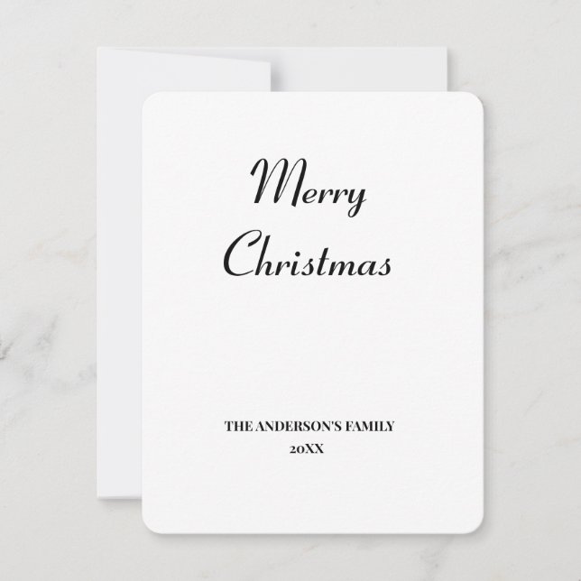 Carte De Correspondance simple minimum ajouter votre texte de noël personn (Devant)