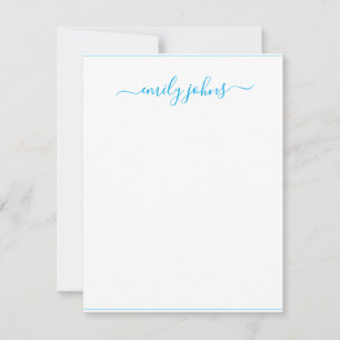 Carte De Correspondance Simple moderne bleu marine Script professionnel