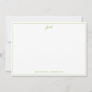 Carte De Correspondance Simple moderne manuscrit calqué Top Note