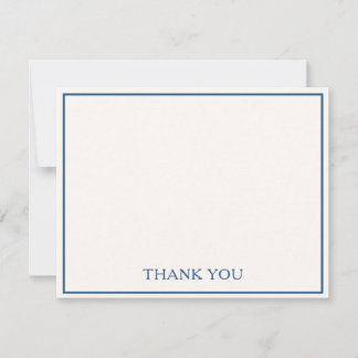 Carte De Correspondance Simple Moderne Minimaliste Chic Bleu Marine Merci