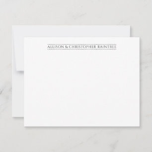 Carte De Correspondance Simple moderne minimaliste Couple Mariage neuf