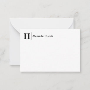 Carte De Correspondance Simple Moderne Typographie Ligne d'affaires Monogr
