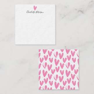 Carte De Correspondance Simple Monogramme Féminin Rose Pâle Aquarelle