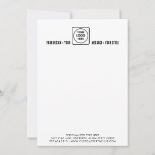 Carte de correspondance simple pour la marque de l