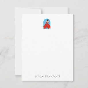Carte De Correspondance Simple Rétro Reine de Cœur Personnalisée