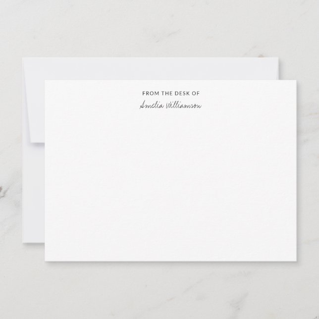 Carte De Correspondance Simple script manuscrit du bureau de nom personnal (Devant)