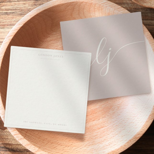 Carte De Correspondance Simple Script Personnalisé Papier à lettres Rose i (Créateur téléchargé)