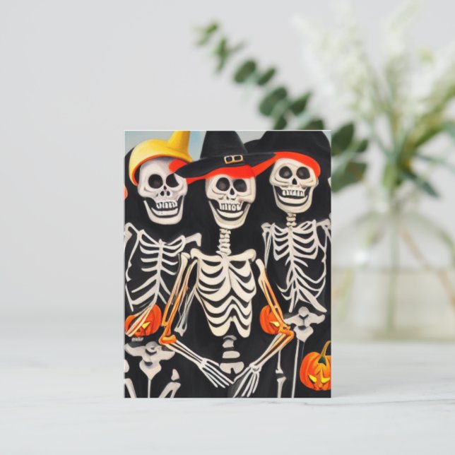 Carte De Correspondance Skeletons d'Halloween (Debout devant)