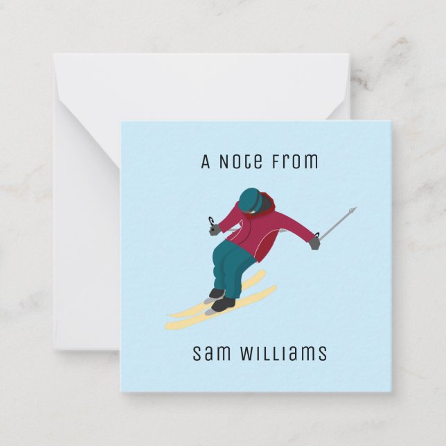 Carte De Correspondance Ski (Devant)