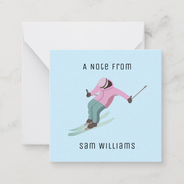 Carte De Correspondance Ski (Devant)