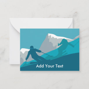 Carte De Correspondance Skieurs alpin de ski acrobatique