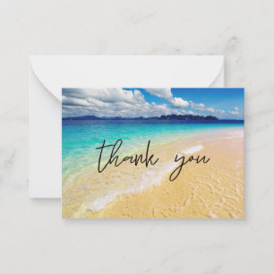 Carte De Correspondance Small Beach & Ocean Merci