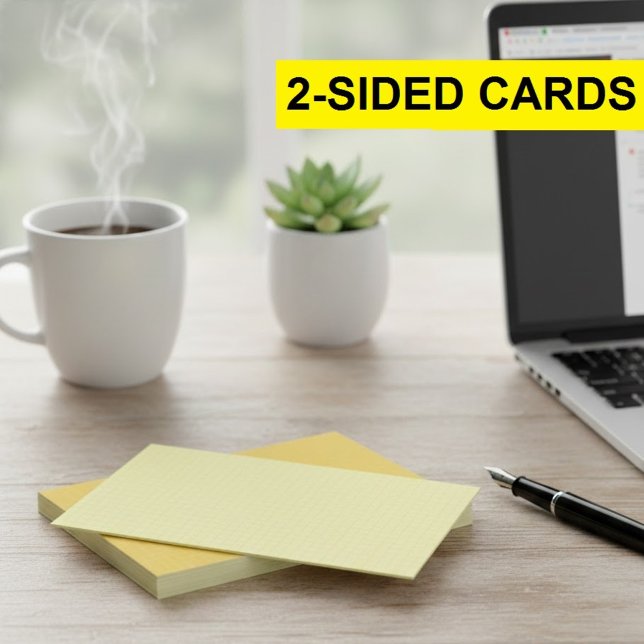Carte De Correspondance Small Yellow Grid Graph Paper Note Cards (Squares) (yellow graph cards, small grid index, mini math cards, engineering note cards)