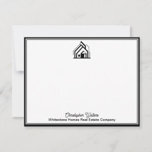 Carte De Correspondance Société immobilière Logo de Realtor personnalisé