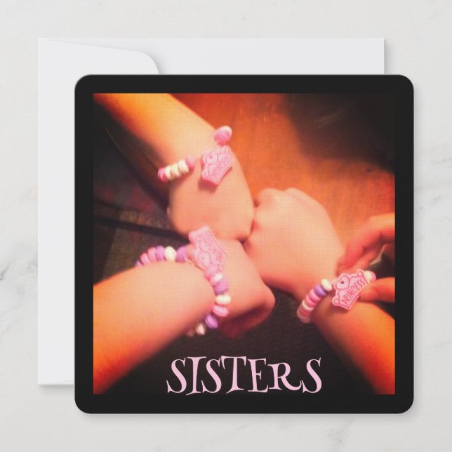 Carte De Correspondance SOEURS Candy Braceletes Mains (Devant)