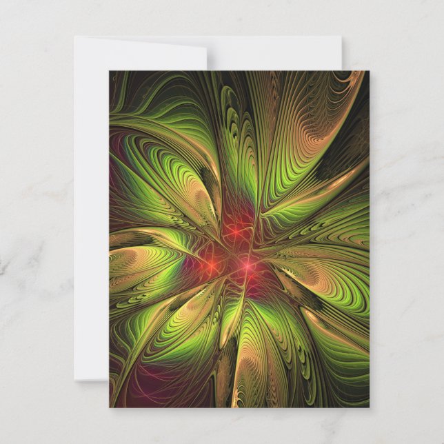 Carte De Correspondance Soft and tenderness fractal fantasy flowers (Devant)