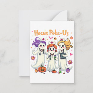 Carte De Correspondance Soigneurs de Hocus-Pokeus, Halloween Fantôme Spook