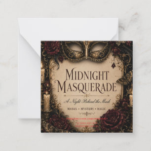 Carte De Correspondance Soirée de Halloween élégante gothique