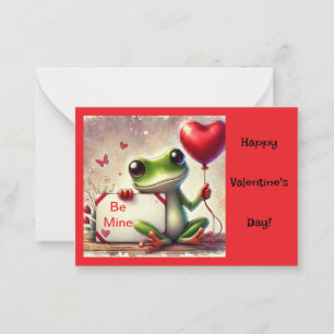 Carte De Correspondance "Sois à moi" Cute Frog Valentine