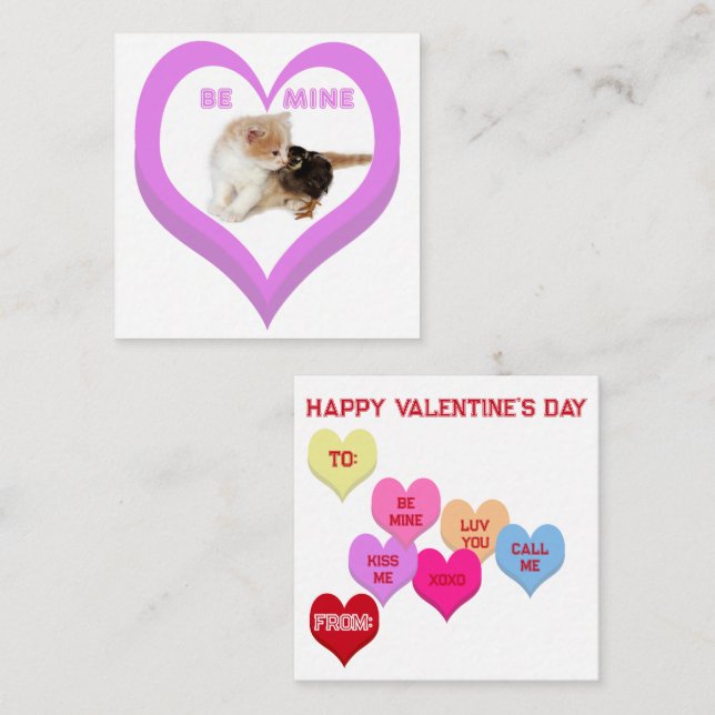 Carte De Correspondance SOIS MIEUX Amour Créa Coeurs de Conversation (Devant / Derrière)