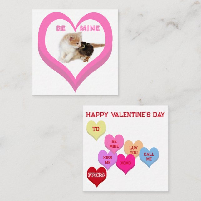 Carte De Correspondance SOIS MIEUX Amour Créa Coeurs de Conversation (Devant / Derrière)
