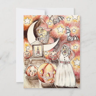 Carte De Correspondance Sorcière amusante et effrayante d'Halloween