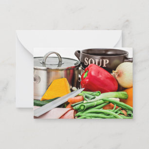 Carte De Correspondance Soupe faite maison...Yum !