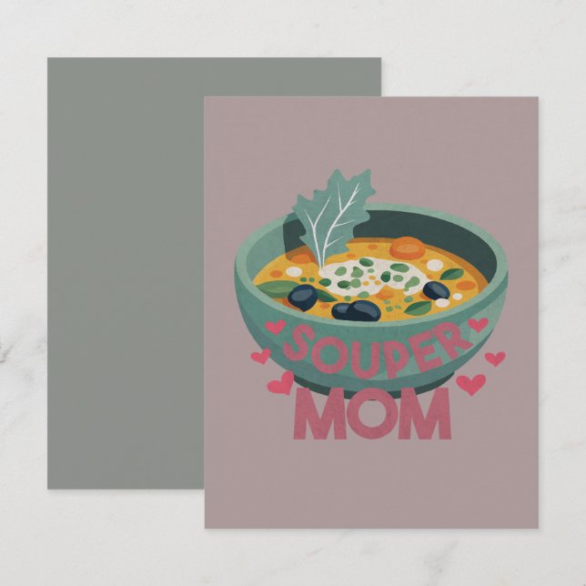 Carte De Correspondance Souper Maman (Devant / Derrière)