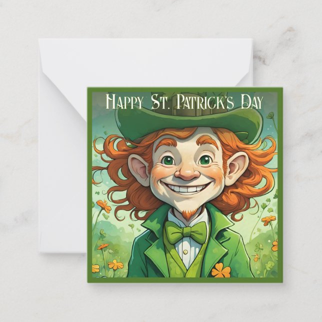 Carte De Correspondance Sourires chanceux à la Saint-Patrick (Devant)