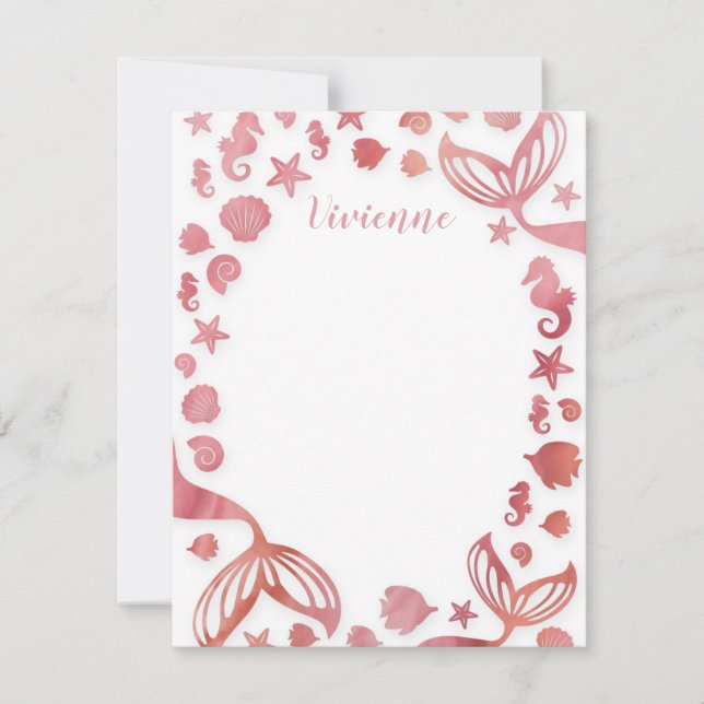 Carte De Correspondance Sous la sirène de mer (Devant)