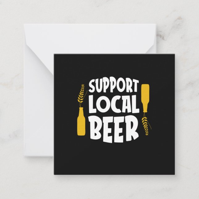Carte De Correspondance Soutenez la bière locale (Devant)