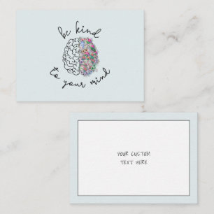 Carte De Correspondance Soyez Gentil À Votre Esprit Floral Cerveau Santé M