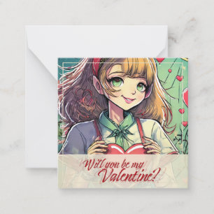 Carte De Correspondance Soyez ma Saint-Valentin dans le style Manga 33419