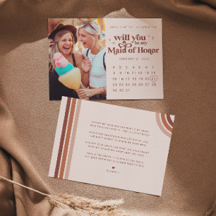 Carte De Correspondance Soyez ma servante d'honneur   Photo et calendrier