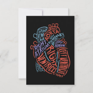 Carte De Correspondance Spécialiste du cœur Anatomie Médecin Biologie médi