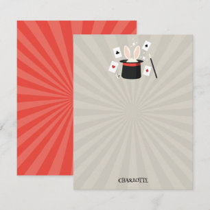 Carte De Correspondance Spectacle de Magie Magicien Enfants Anniversaire N