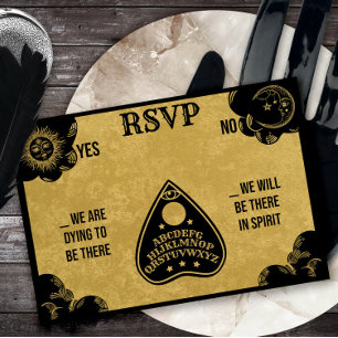 Carte De Correspondance Spirit Board Gothique, Automne & Halloween Mariage